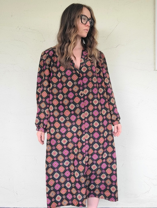 Vintage Dresses & Skirts - The Marvelous Maria Vintage 1970s Dress 2XL
